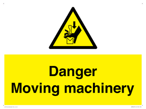 Danger moving machinery